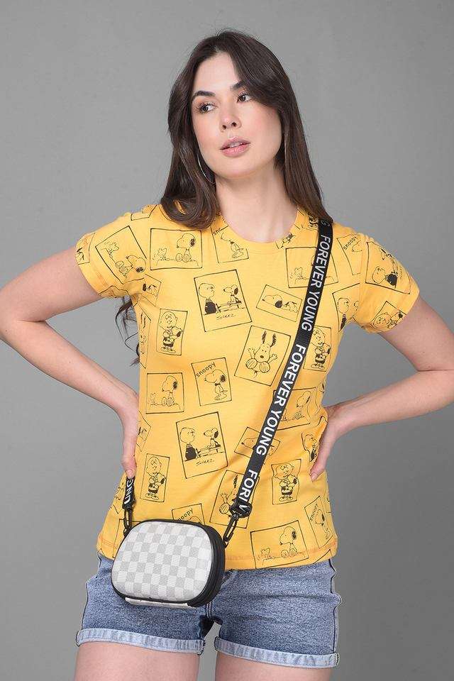 crimsoune club Character Print Cotton Round Neck Women T-Shirt-picture-21