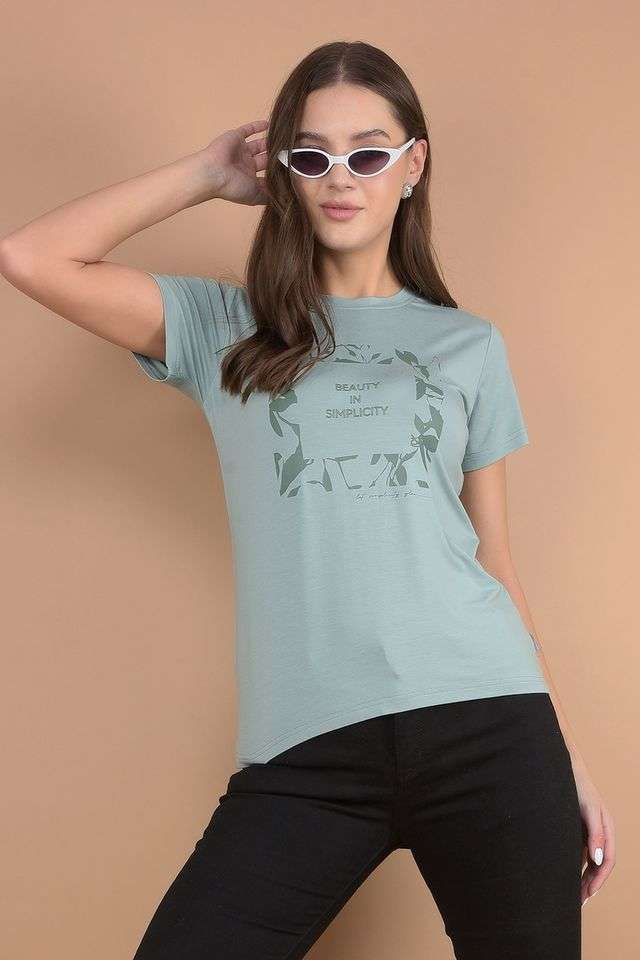 crimsoune club Printed Modal Round Neck Women T-Shirt-picture-26