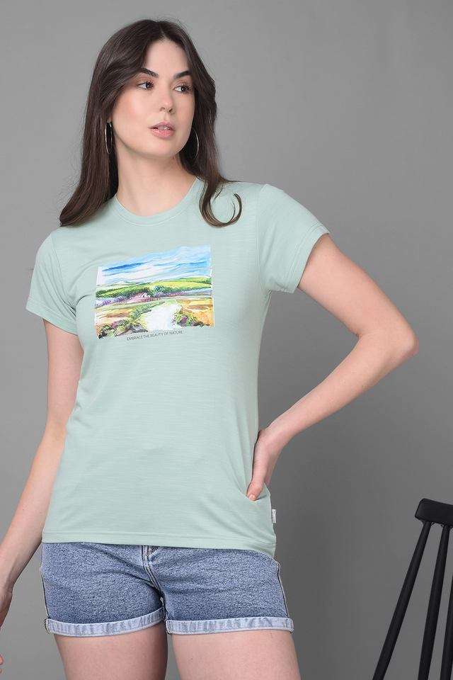 crimsoune club Graphic Print Cotton Round Neck Women T-Shirt-picture-15