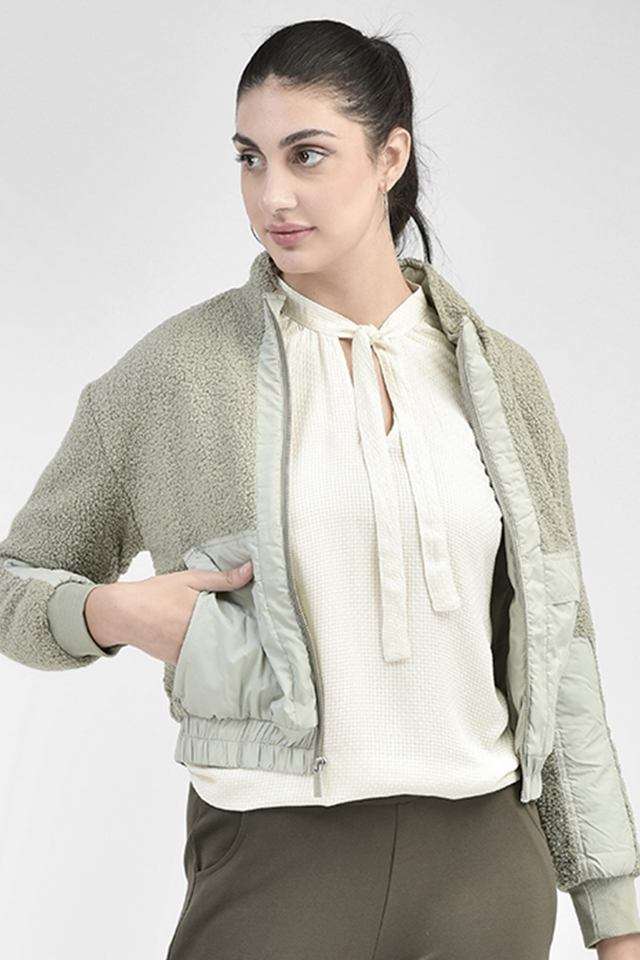 Solid High Neck Polyester Women's Winter Wear Jacket-image-24
