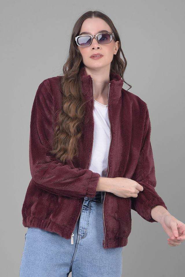 crimsoune club Solid High Neck Polyester Women's Winter Wear Jacket-picture-37