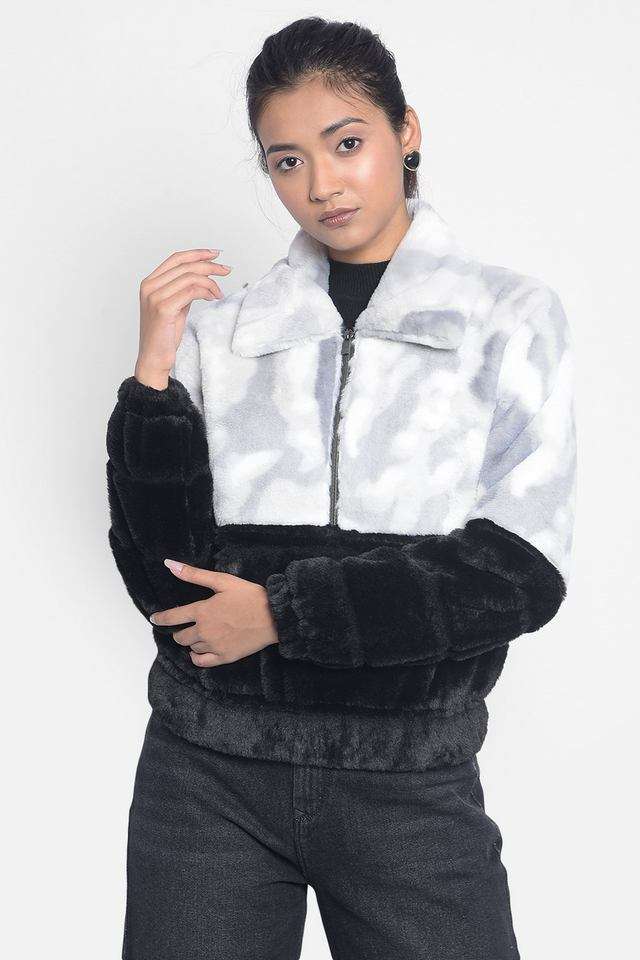 crimsoune club Color Block Collared Polyester Women's Winter Wear Jacket-picture-34