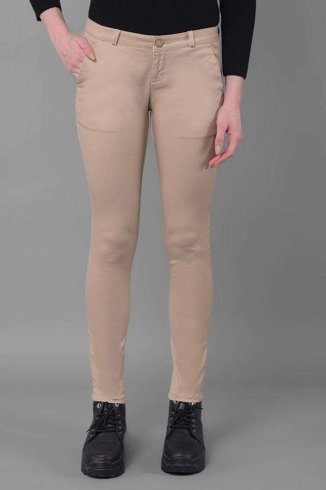 crimsoune club Solid Skinny Fit Cotton Women's Casual Wear Trousers-picture-11