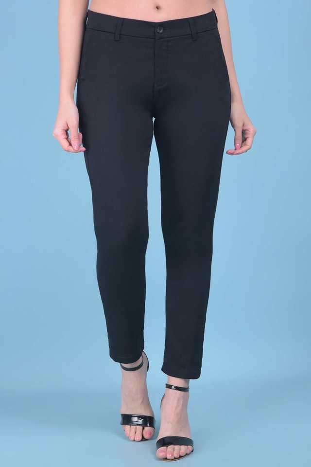 crimsoune club Solid Slim Fit Cotton Women's Casual Wear Trousers-picture-24