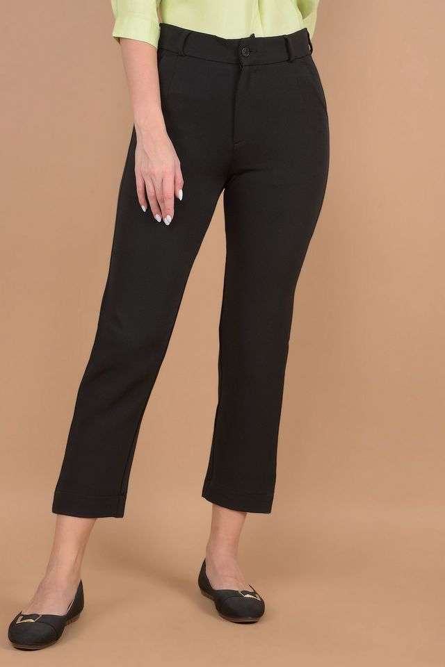crimsoune club Solid Slim Fit Blended Fabric Women Formal Wear Trouser-picture-26