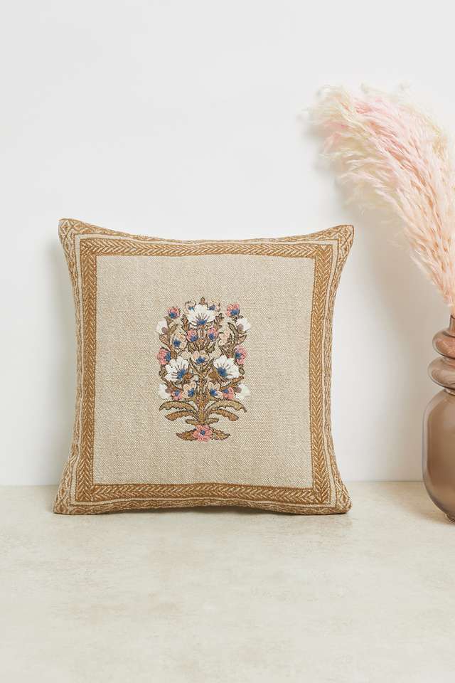 Kalamkari-Butta-Border-Neutral-30-x-30-cm