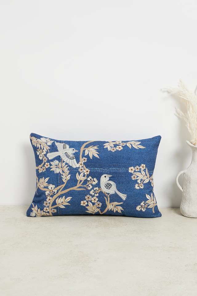 Floral-Denim-Twine-Fauna-Blue-Cushion-Cover-30-x-45-cm