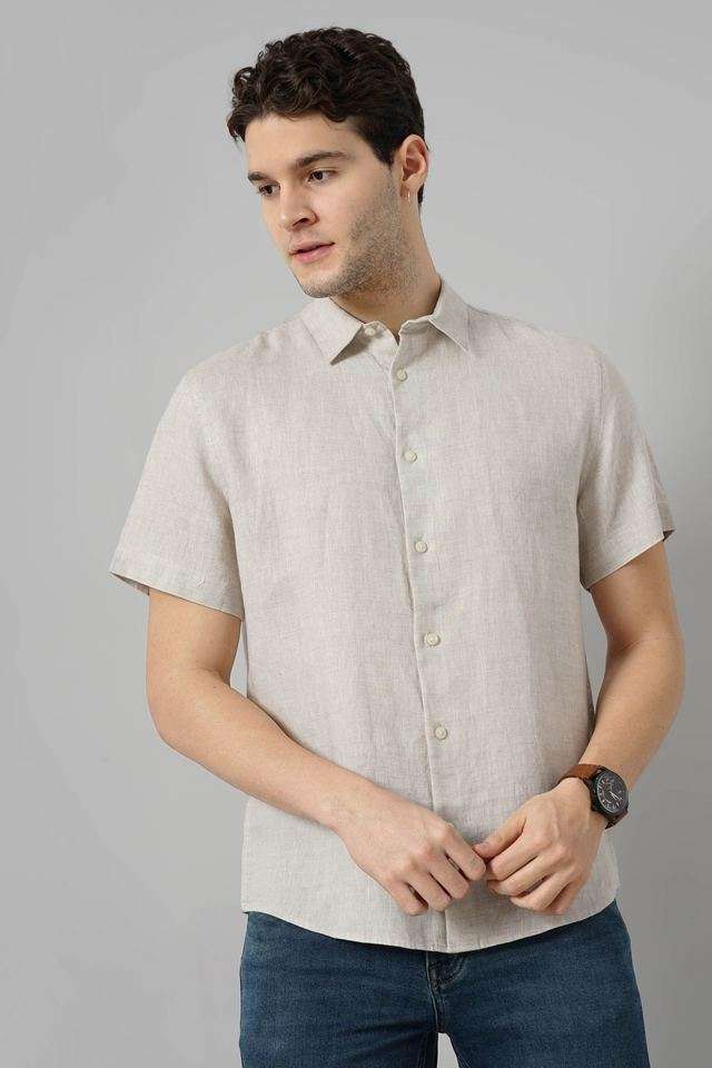 Solid-Linen-Regular-Fit-Men-s-Casual-Wear-Shirt