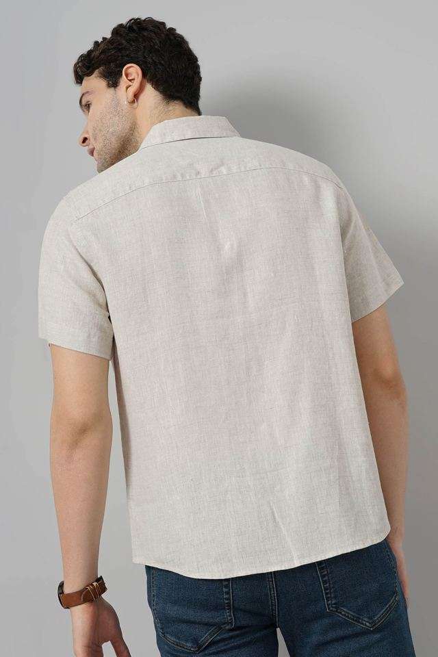 Solid-Linen-Regular-Fit-Men-s-Casual-Wear-Shirt