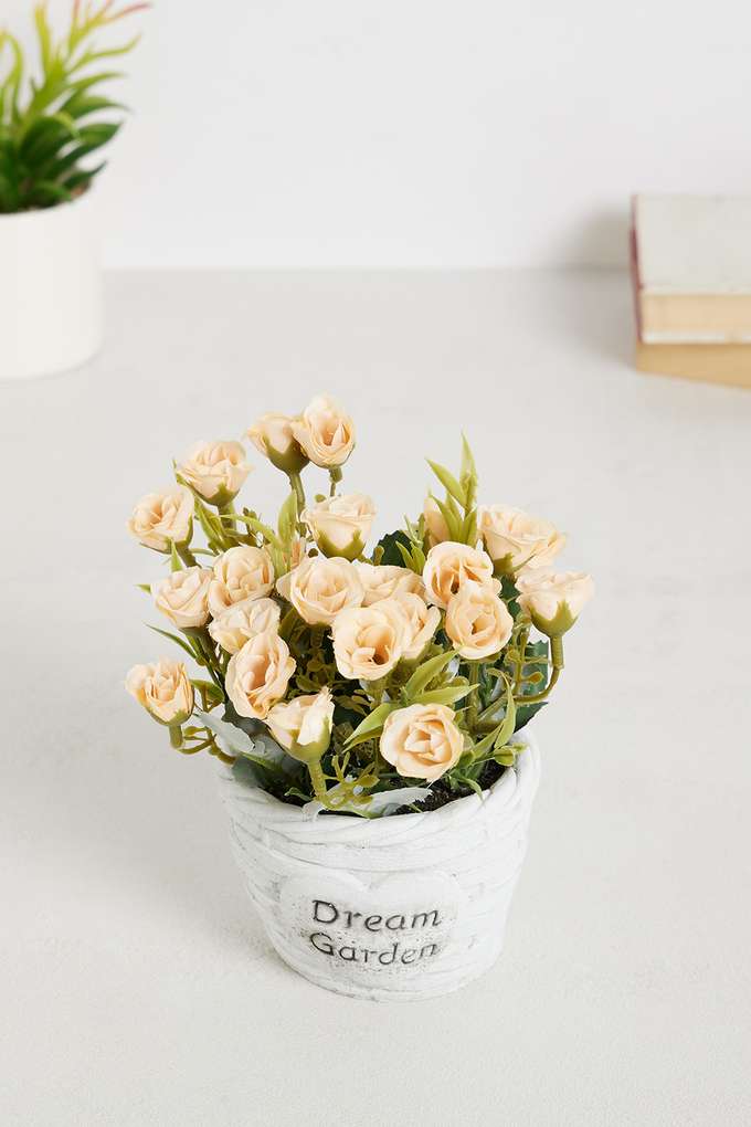 Gardenia-Cement-Potted-Flower-Yellow-S