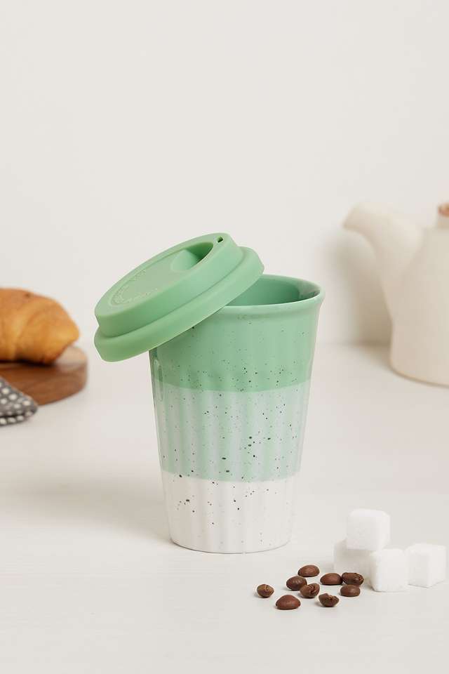 Popart-Treat-Yourself-Green-Travel-Mug