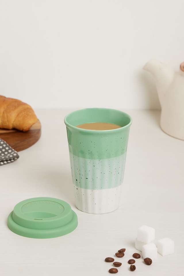 Popart-Treat-Yourself-Green-Travel-Mug