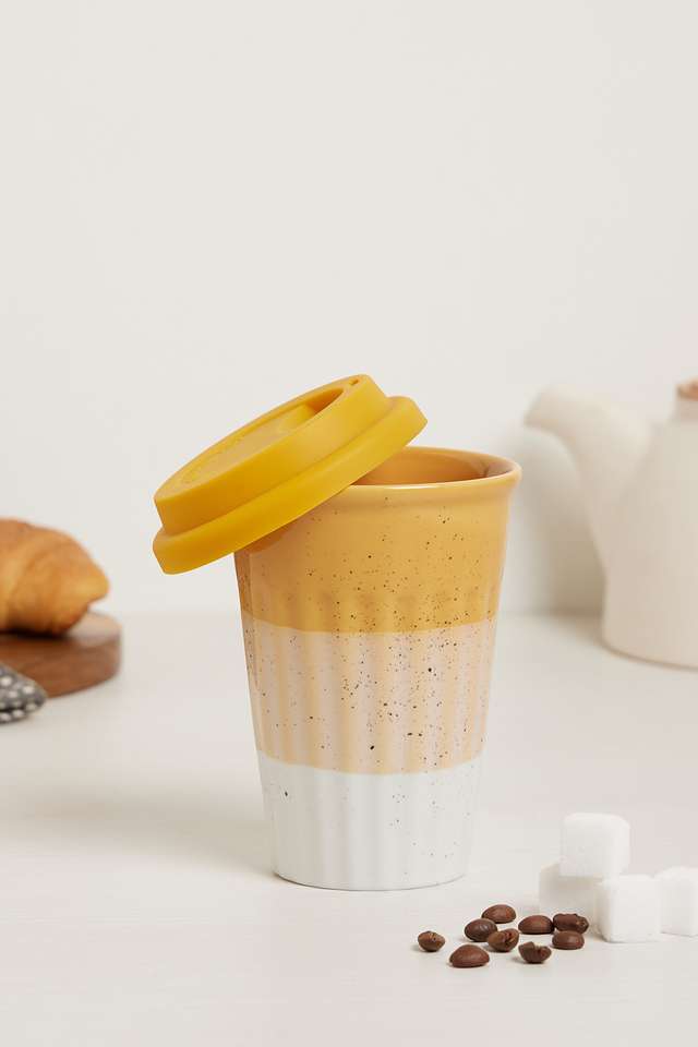 Popart-Treat-Yourself-Yellow-Travel-Mug