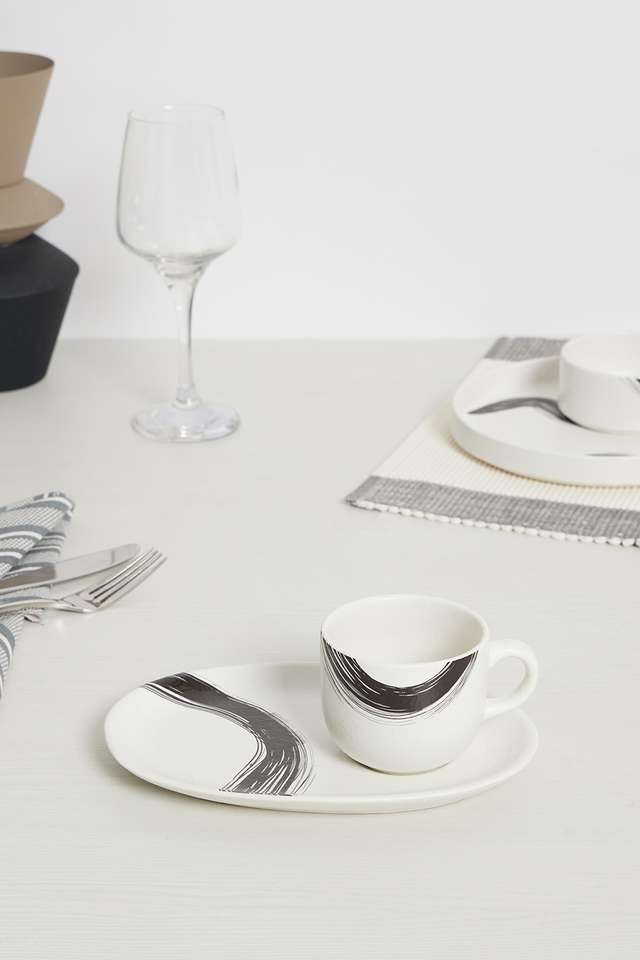 Modern-Brush-Stroke-Snack-Plate&Cup-Set