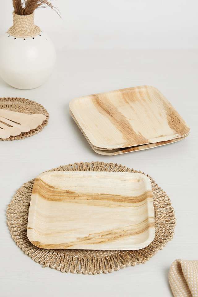 Areca-Leaves-Square-Platter-Set-Of-4