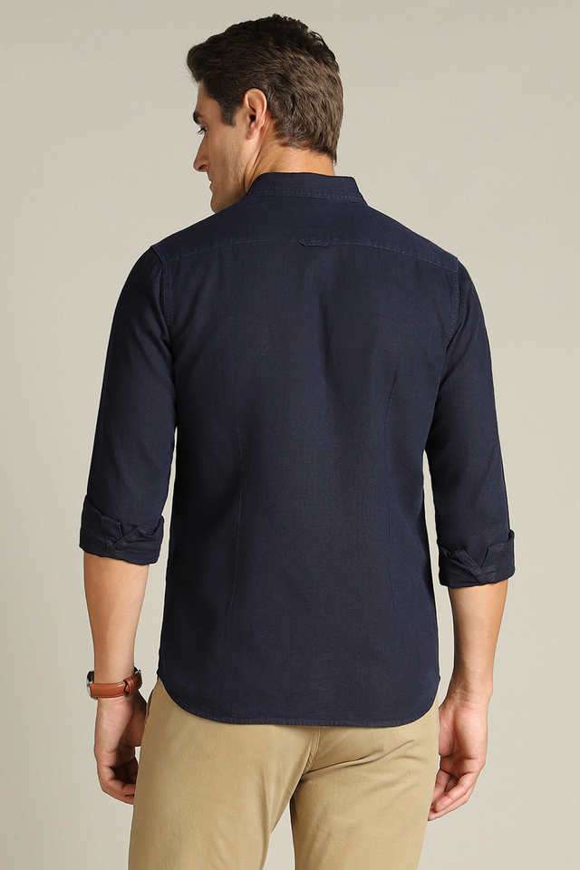 Solid-Blended-Fabric-Regular-Fit-Men-s-Casual-Wear-Shirt