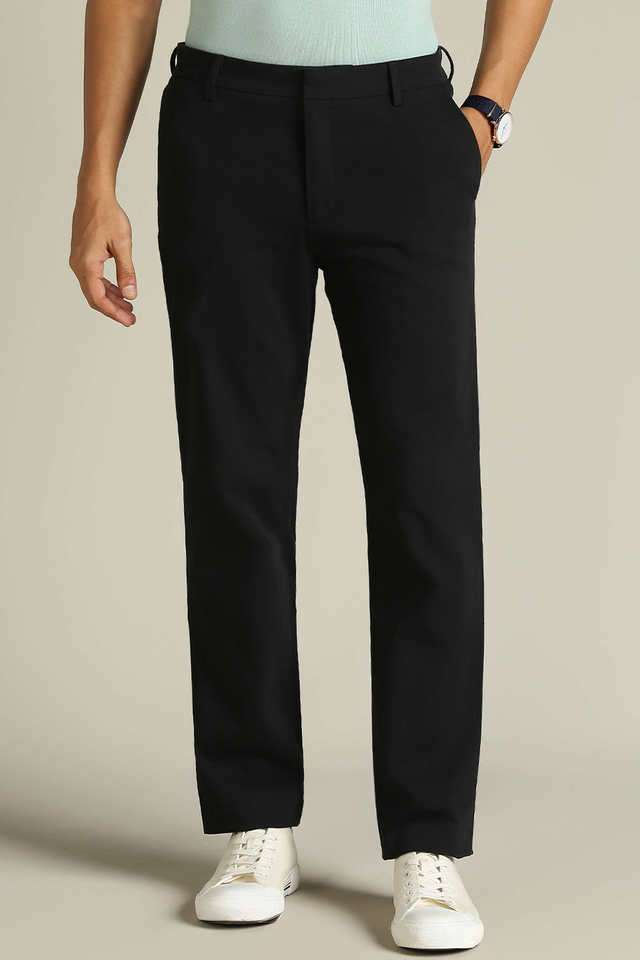 Solid-Cotton-Slim-Fit-Men-s-Casual-Trousers
