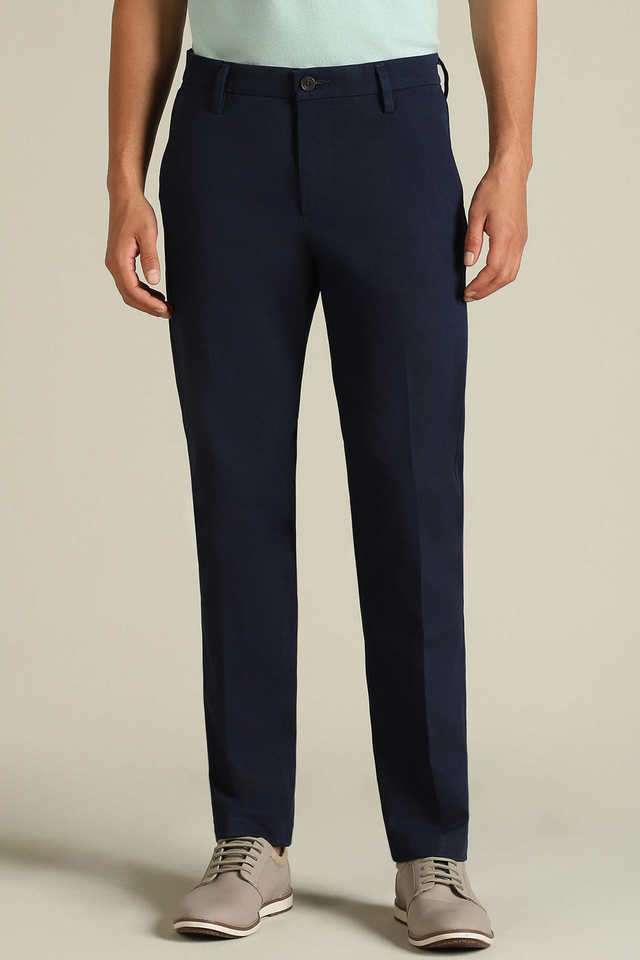 Solid-Blended-Fabric-Straight-Fit-Men-s-Chinos