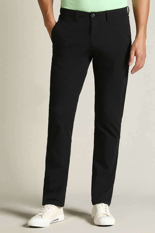 Solid-Cotton-Slim-Fit-Men-s-Casual-Trousers