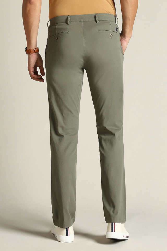 Solid-Cotton-Slim-Fit-Men-s-Casual-Trousers