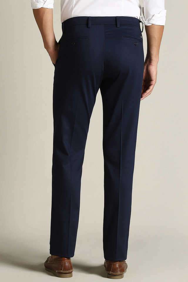Solid-Cotton-Slim-Fit-Men-s-Casual-Trousers