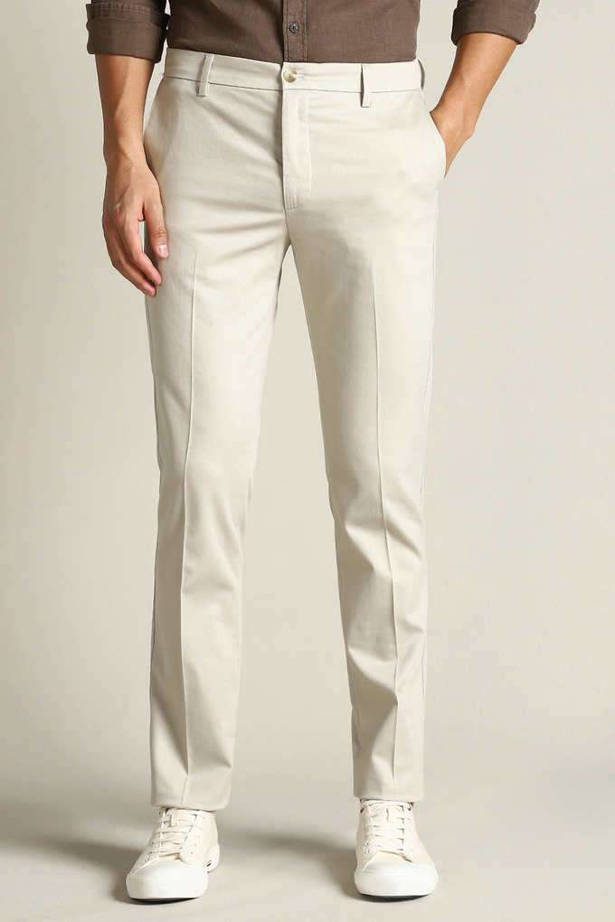 Solid-Cotton-Slim-Fit-Men-s-Casual-Trousers