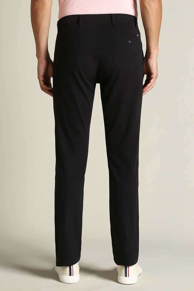 Solid-Cotton-Slim-Fit-Men-s-Casual-Trousers