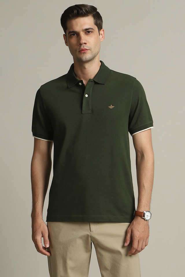 Solid-Blended-Fabric-Polo-Men-s-T-Shirt