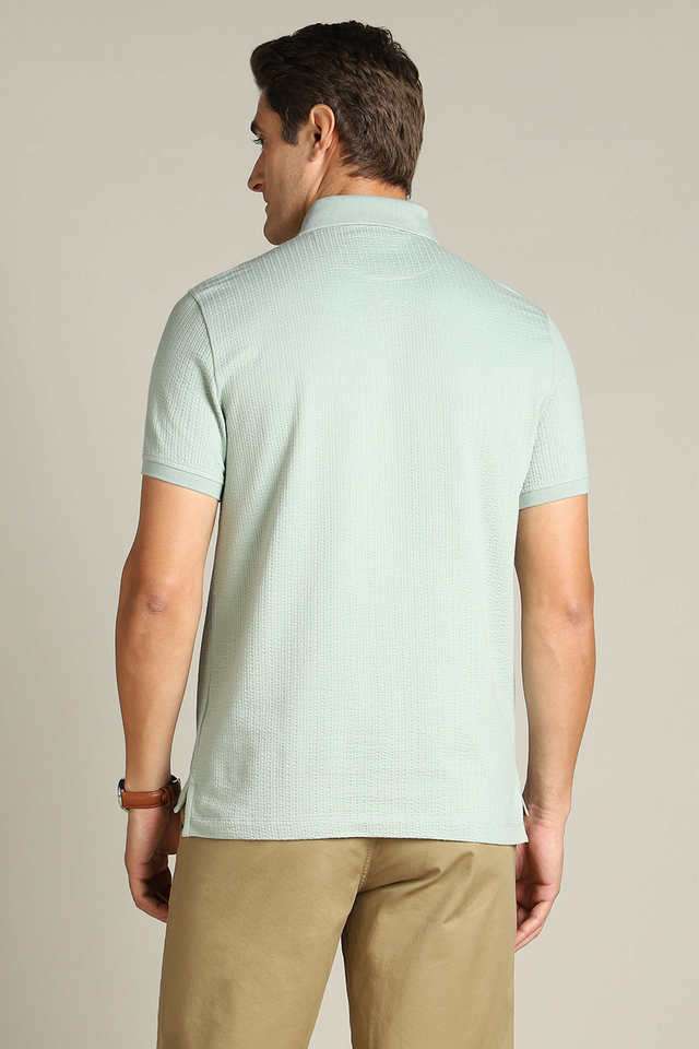 Textured-Blended-Fabric-Polo-Men-s-T-Shirt