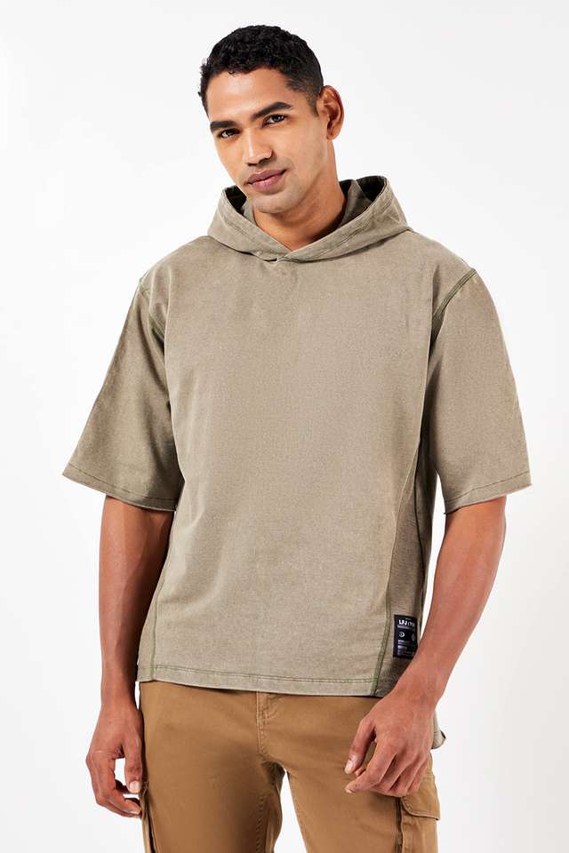 Solid-Jersey-Hooded-Men-s-T-Shirt