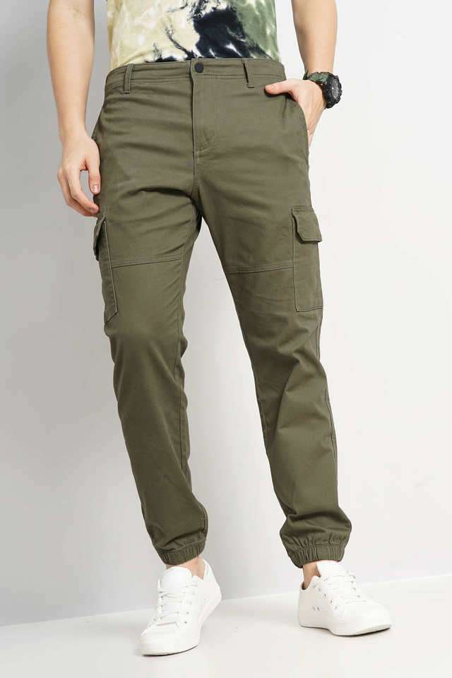 Solid-Cotton-Slim-Fit-Men-s-Joggers