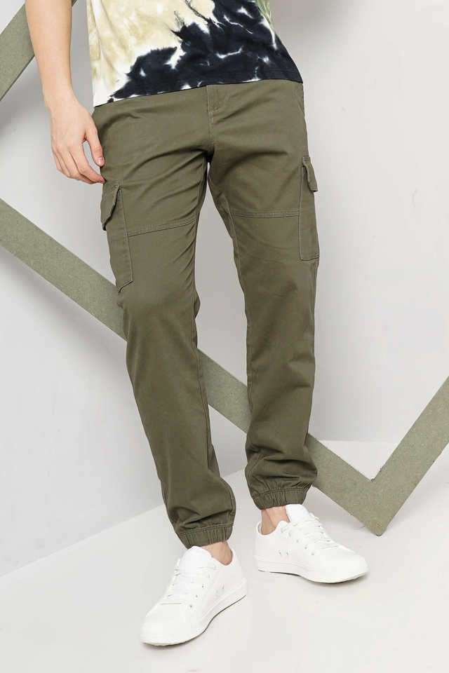 Solid-Cotton-Slim-Fit-Men-s-Joggers