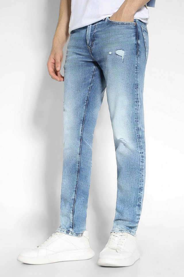 Light-Wash-Cotton-Stretch-Slim-Fit-Men-s-Jeans