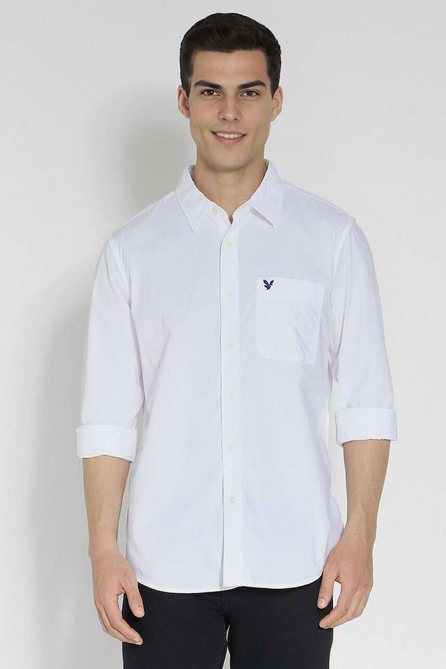 Solid-Cotton-Regular-Fit-Men-s-Casual-Shirt