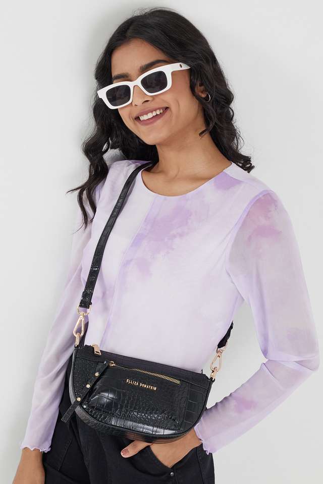 Croco-Shiny-PU-Magnetic-Closure-Women-s-Casual-Sling-Bag