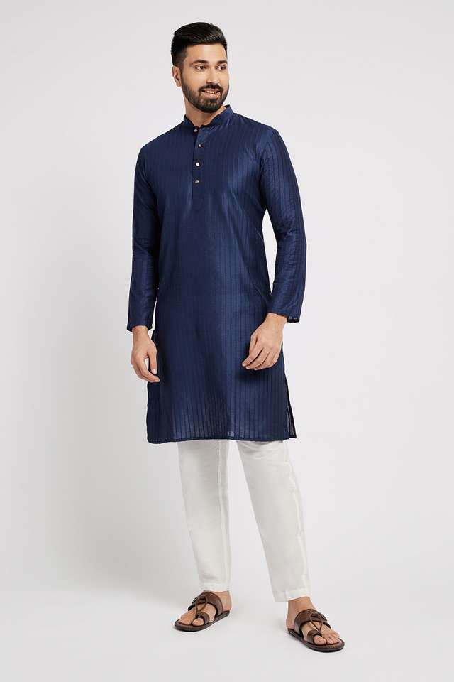 Embroidered-Polyester-Regular-Fit-Men-s-Kurta