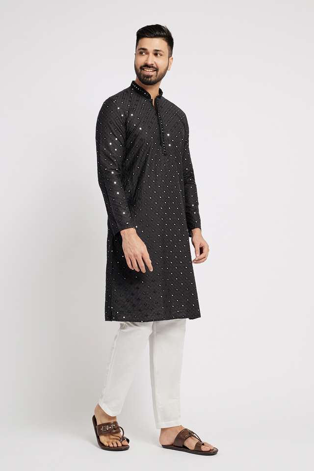 Embroidered-Polyester-Regular-Fit-Men-s-Kurta
