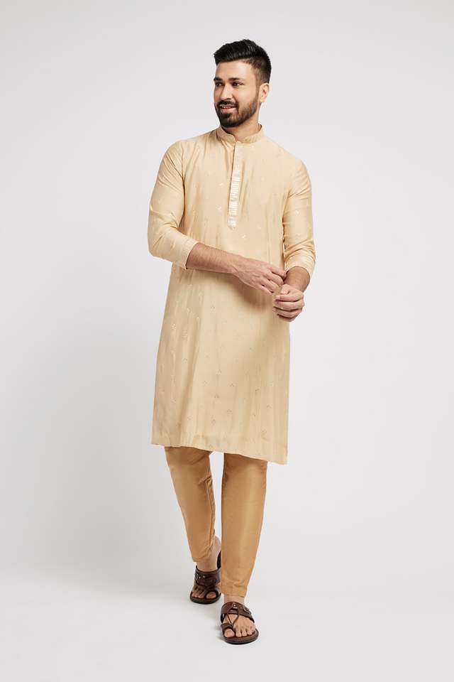 Embroidered-Polyester-Regular-Fit-Men-s-Kurta