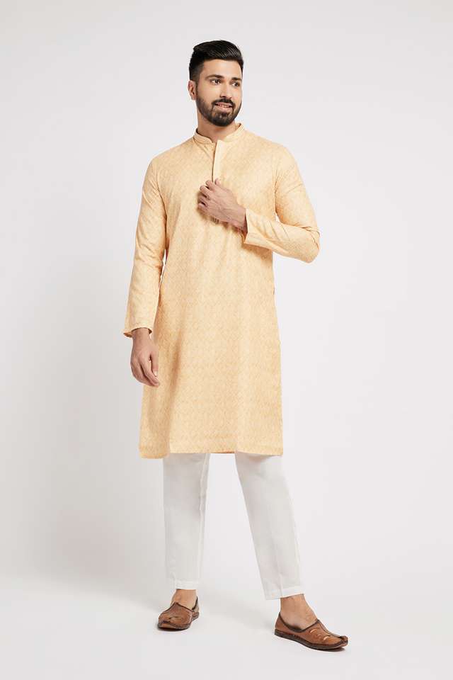 Printed-Polyester-Regular-Fit-Men-s-Kurta