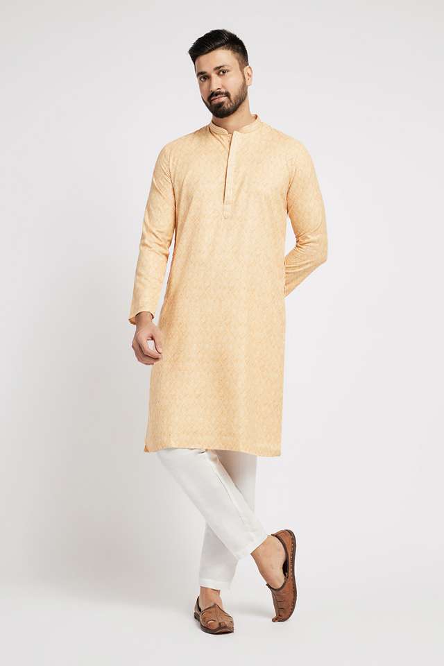 Printed-Polyester-Regular-Fit-Men-s-Kurta
