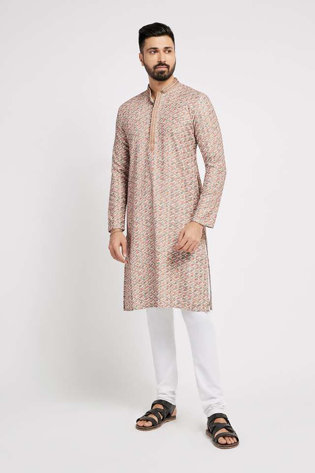 Printed-Viscose-Regular-Fit-Men-s-Kurta