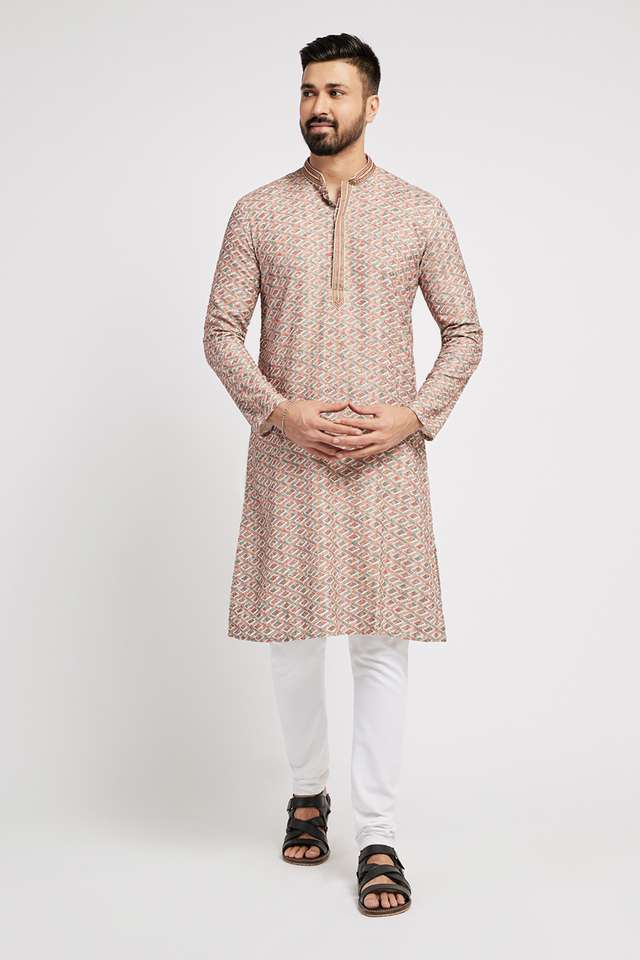 Printed-Viscose-Regular-Fit-Men-s-Kurta