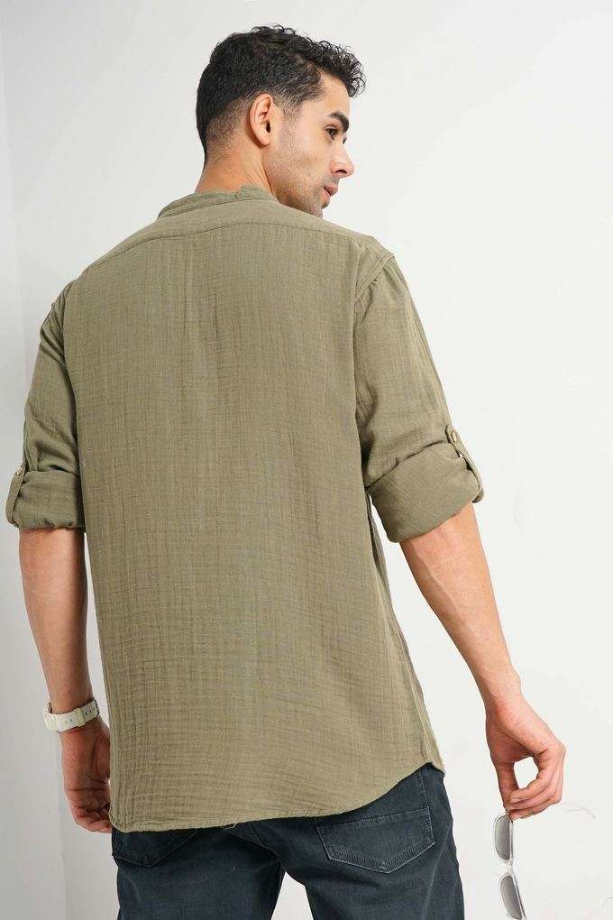 Solid-Cotton-Regular-Fit-Men-s-Casual-Wear-Shirt