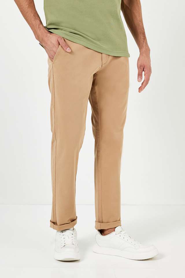 Solid-Cotton-Slim-Fit-Men-s-Casual-Chinos