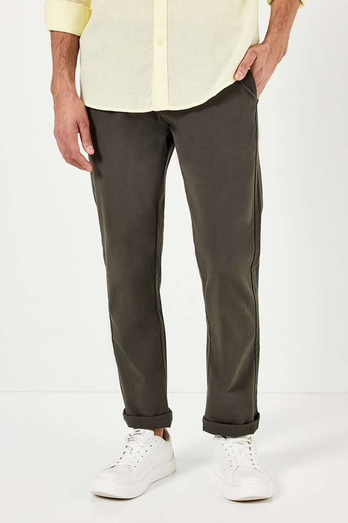 Solid-Cotton-Slim-Fit-Men-s-Casual-Chinos