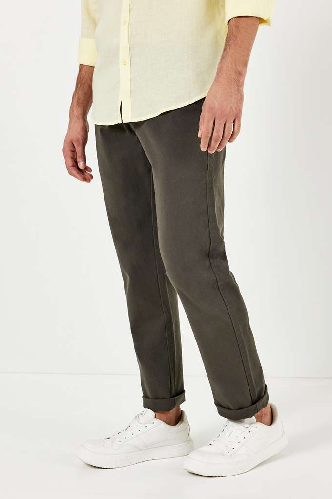 Solid-Cotton-Slim-Fit-Men-s-Casual-Chinos