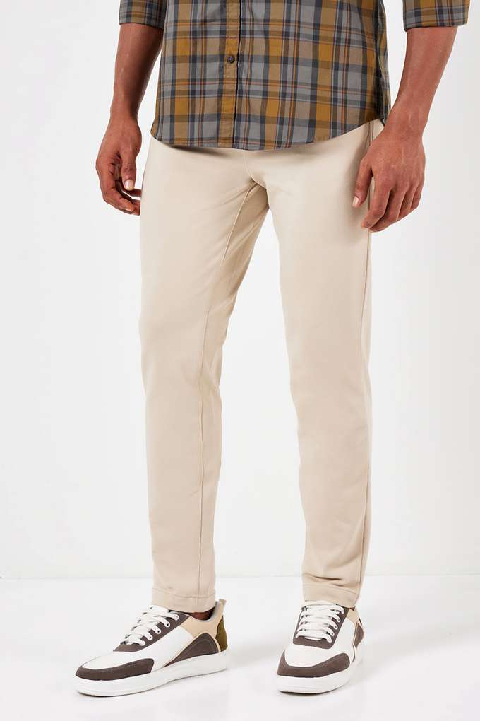 Solid-Cotton-Slim-Fit-Men-s-Casual-Trousers