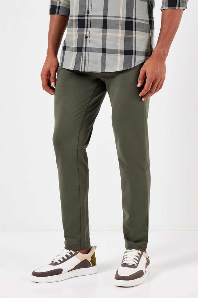 Solid-Cotton-Slim-Fit-Men-s-Casual-Trousers