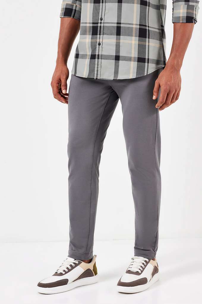 Solid-Cotton-Slim-Fit-Men-s-Casual-Trousers