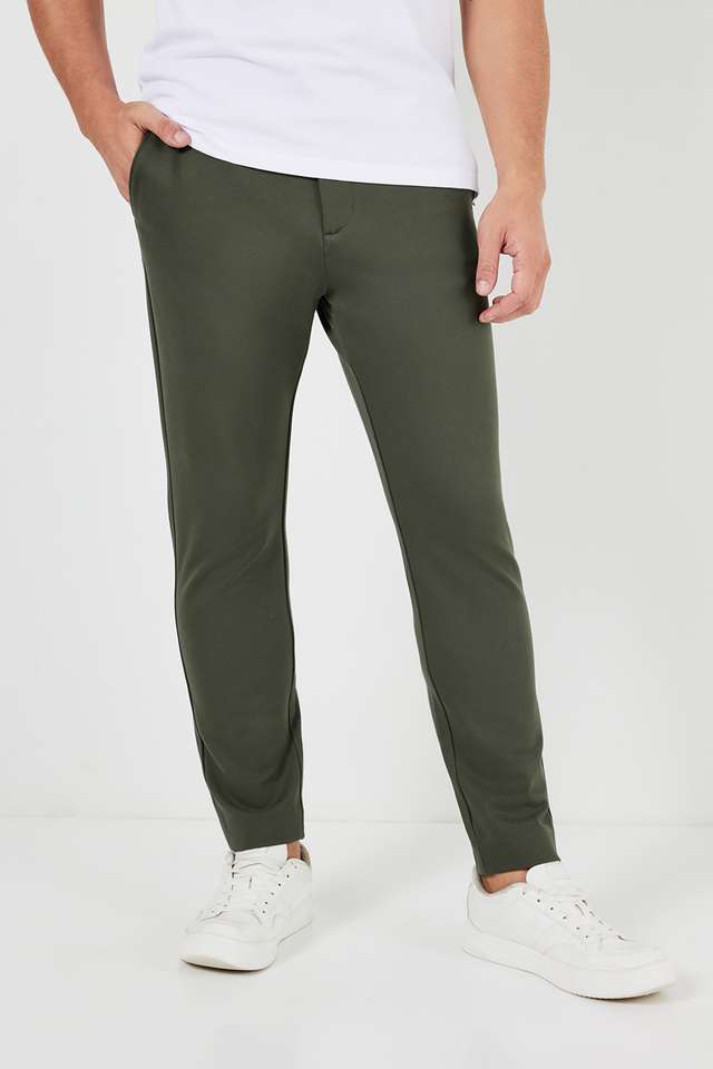 Solid-Rayon-Slim-Fit-Men-s-Casual-Trousers